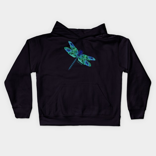 Tribal Dragonfly Kids Hoodie by artsytoocreations